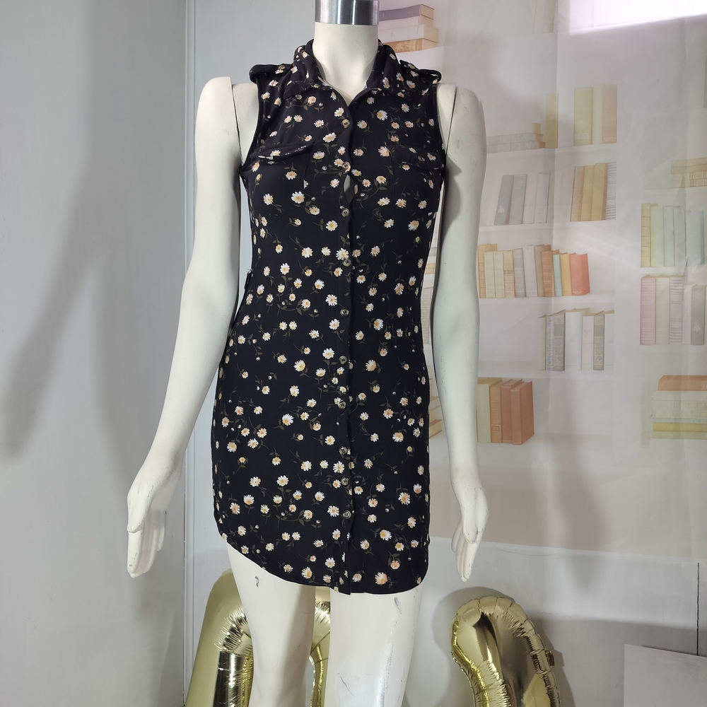 No Boundaries Black Floral Midi Dress